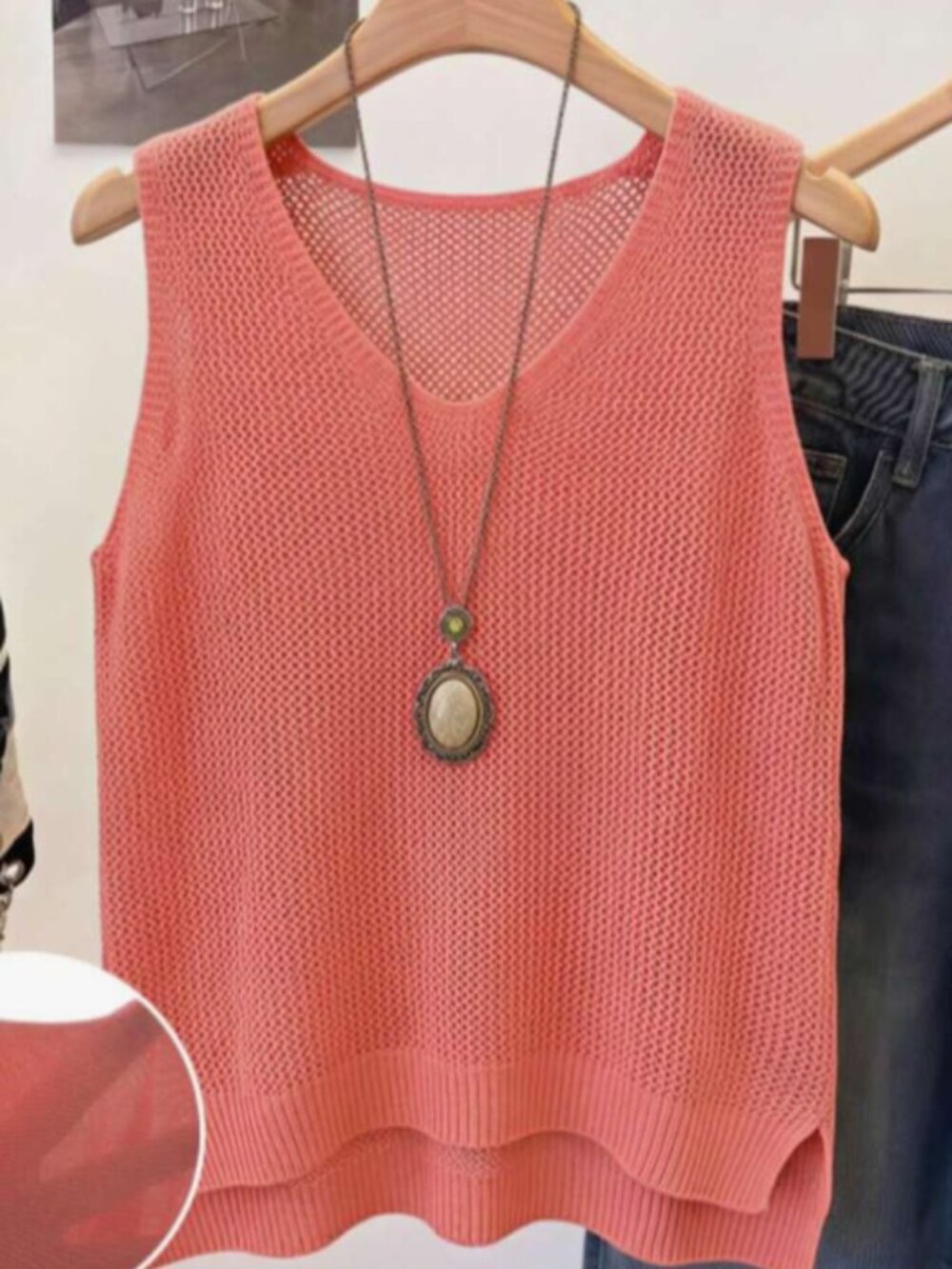 Women's Casual Solid Color Knit Sleeveless Top